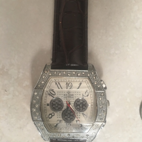Mens Ice Star Diamond Watch - Picture 3 of 6